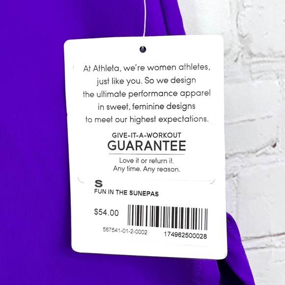 ↪️Relisted!NWT |•ATHLETA•| Purple 'Fun In The Sunepas' Drawstring Skirt Small - Picture 11 of 14